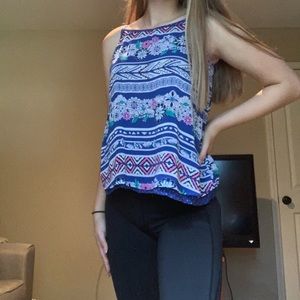 ❤️💗blue floral tank top